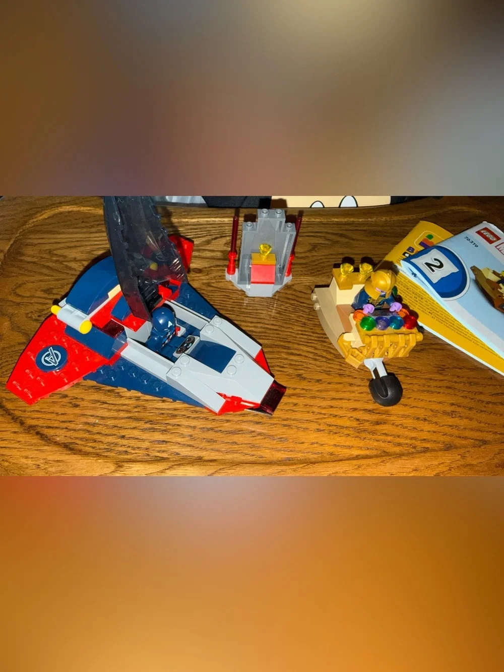 Lego Marvel Captain America vs Thanos Set with Mini Figures, Super Hero Jet Ship